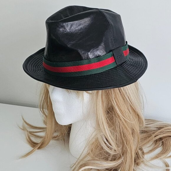 GUCCI LEATHER HAT - NWT -RARE! - Picture 2 of 14